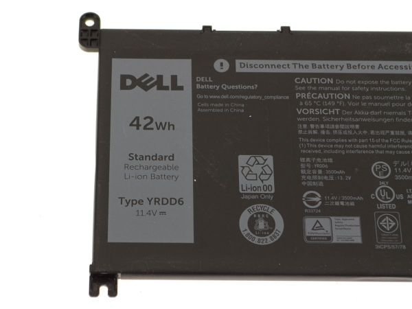 YRDD6 Laptop Battery Compatible with Dell Inspiron 5485 5491 5493 Vostro 5481 5490 Series Inspiron 3481 VM732 0VM732 01VX1H MPN: YRDD6