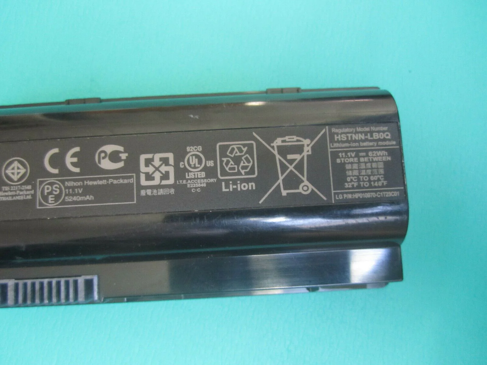 62Wh HP original HP LU06 HSTNN-LB0Q 586021-001 6-cell Laptop Battery