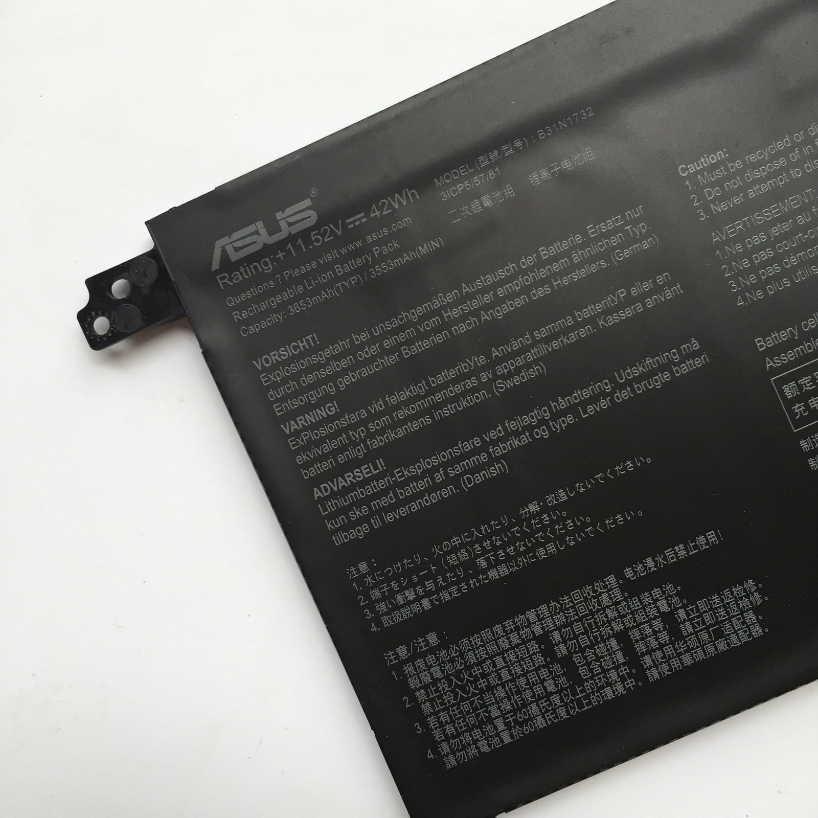 Original ASUS B31N1732 Laptop Battery For ASUS S430FA K430FA X571GD, F571GT-AL347T, VivoBook X571 3 Original ASUS B31N1732 Laptop Battery For ASUS S430FA K430FA X571GD, F571GT-AL347T, VivoBook X571