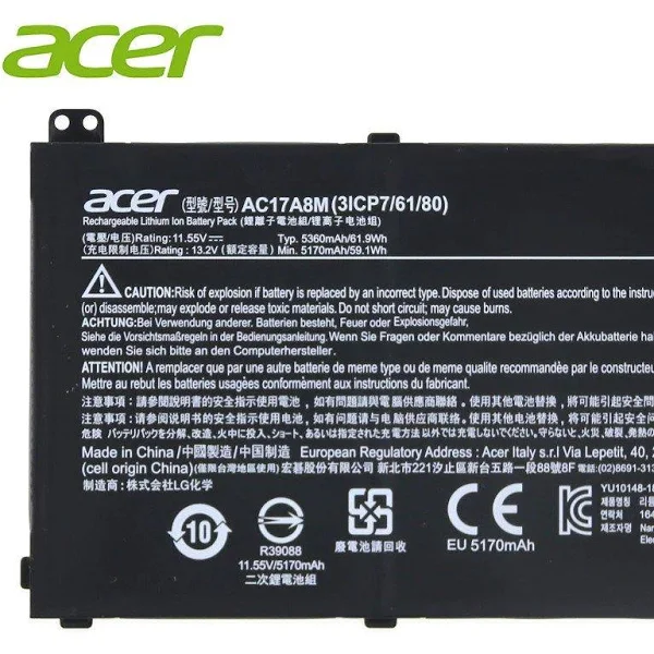 Acer AC17A8M laptop battery for Acer Spin 3 SP314-52-599W, TravelMate X3410-M-51XY 5 Acer AC17A8M laptop battery for Acer Spin 3 SP314-52-599W, TravelMate X3410-M-51XY